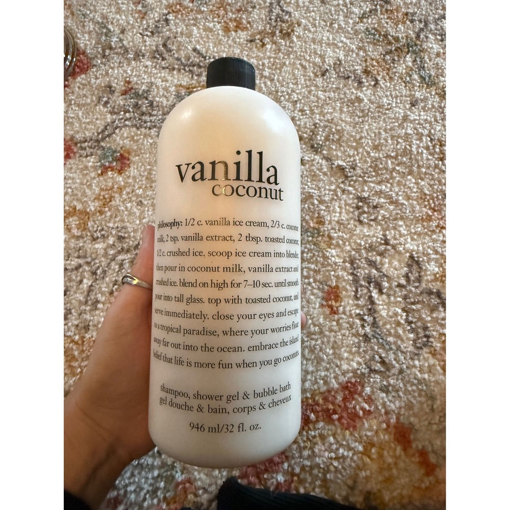 Philosophy Vanilla Coconut 3-in-1 Shampoo Shower Gel Bubble Bath 32oz